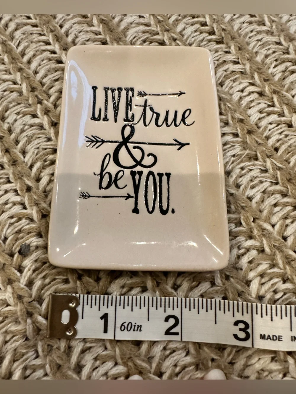 Thirty-One Keepsake Jewelry Coin Ceramic Tray 